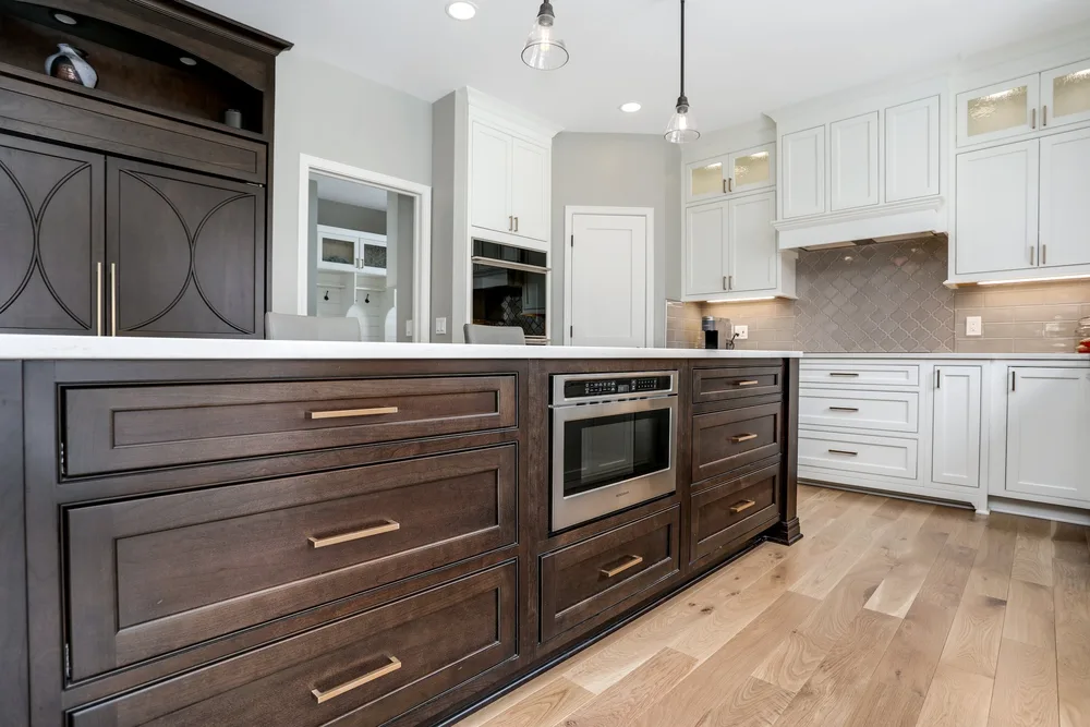 Custom cabinetry detail by Lux Builders