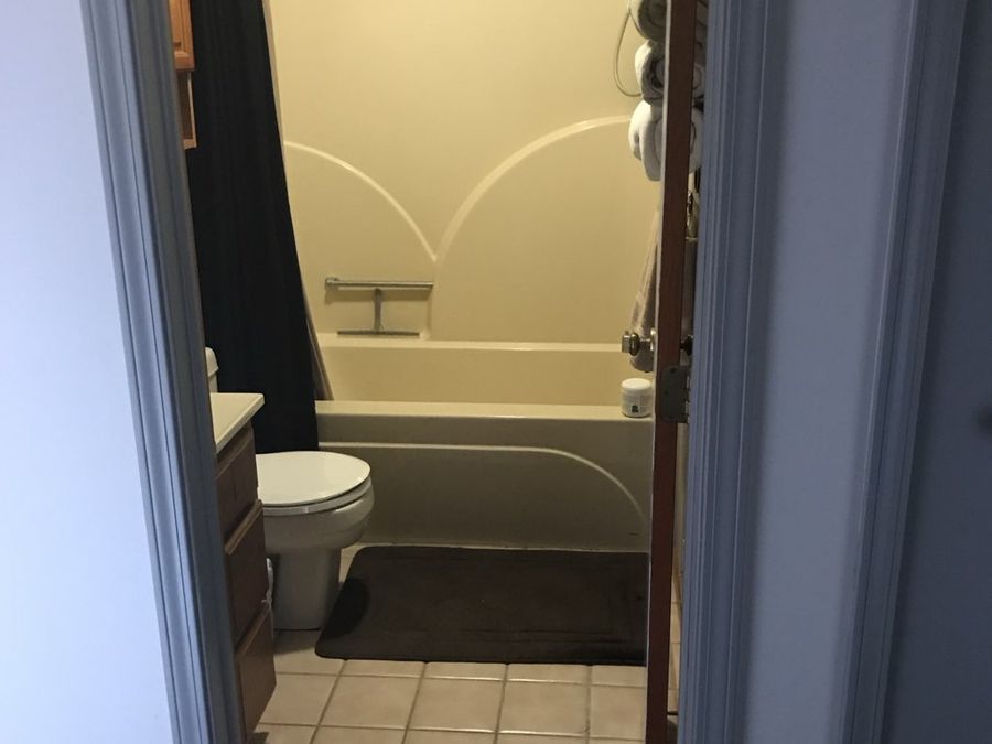 Before — Guest bath remodels — two baths, one schedule