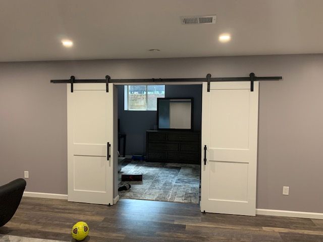 Finished basement detail by Lux Builders