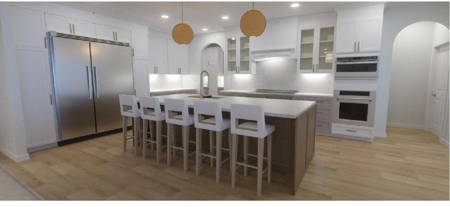 Custom home kitchen by Lux Builders